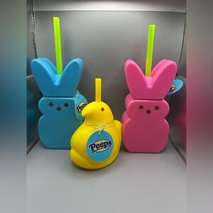 Target Bullseye Playground PEEPS Tumbler Set Pink Blue Bunny Yellow Chick 2025